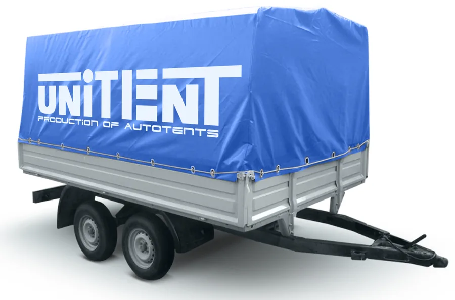 Логотип UNITENT на тенте прицепа